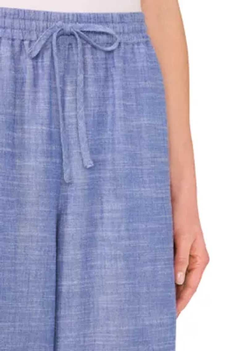 Petite Wide Leg Gathered Pants