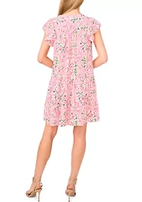 Petite Flutter Sleeve Mini Dress