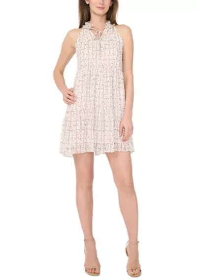 Petite Short Ruffled Printed Sundress