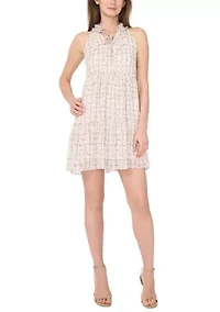 Petite Short Ruffled Printed Sundress