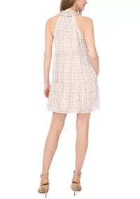 Petite Short Ruffled Printed Sundress