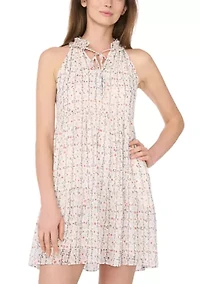 Petite Short Ruffled Printed Sundress