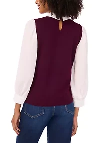 Petite Twofer Cable Vest