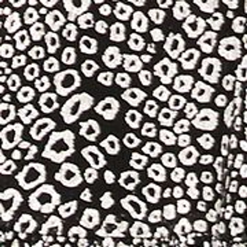 Petite Long Sleeve Foil Animal Jacquard Babydoll Dress
