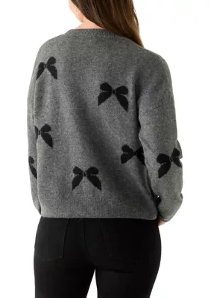 Petite All Over Bow Sweater