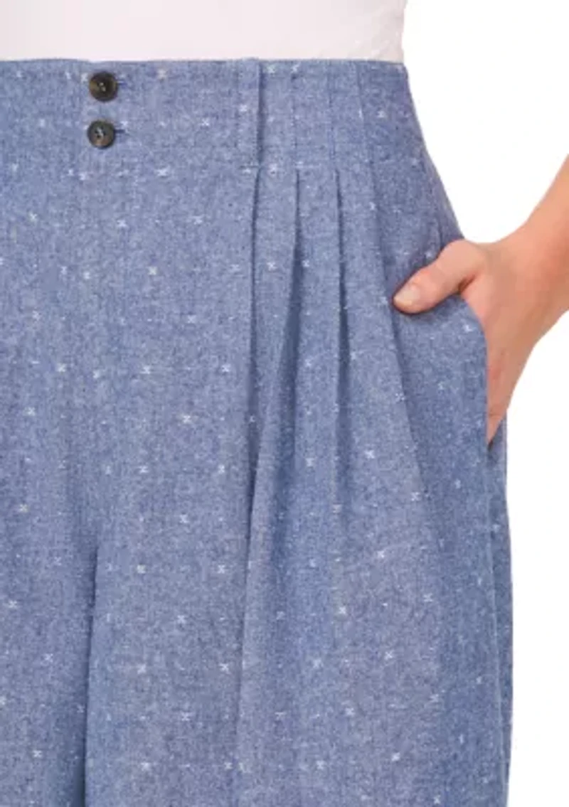 Petite Pleated Wide Leg Pants