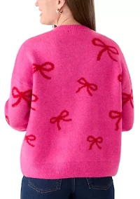 Petite Ribbon Jacquard Pullover Top