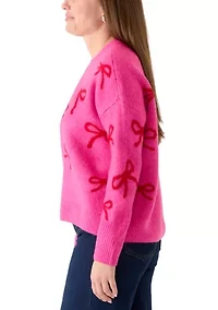 Petite Ribbon Jacquard Pullover Top