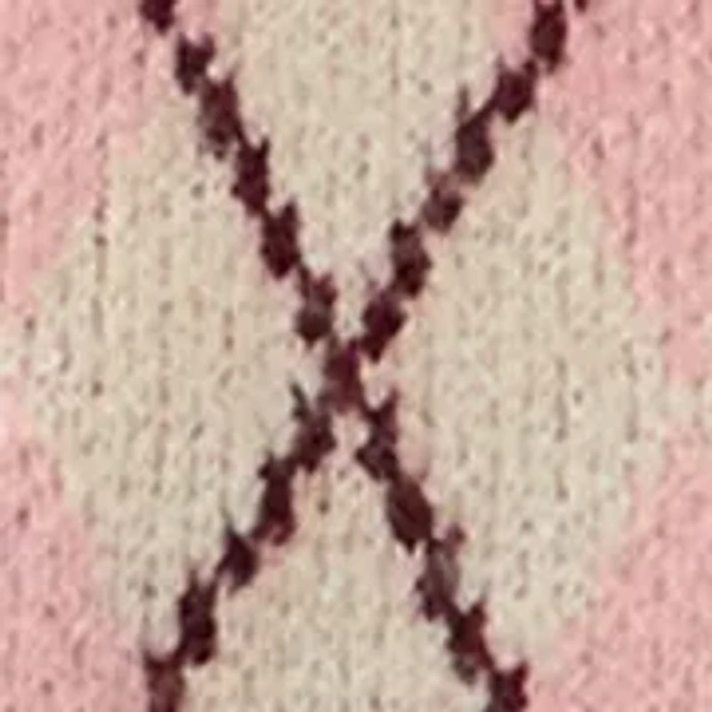 Women's Sequins Heart Argyle Sweater