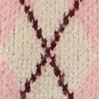 Women's Sequins Heart Argyle Sweater