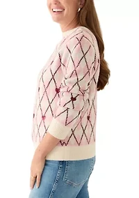 Women's Cursive Love Embroidered Sweater
