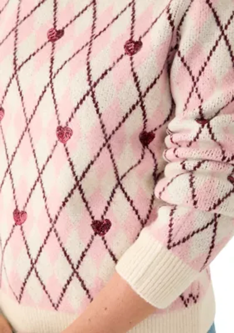 Women's Cursive Love Embroidered Sweater