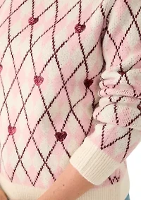 Women's Cursive Love Embroidered Sweater