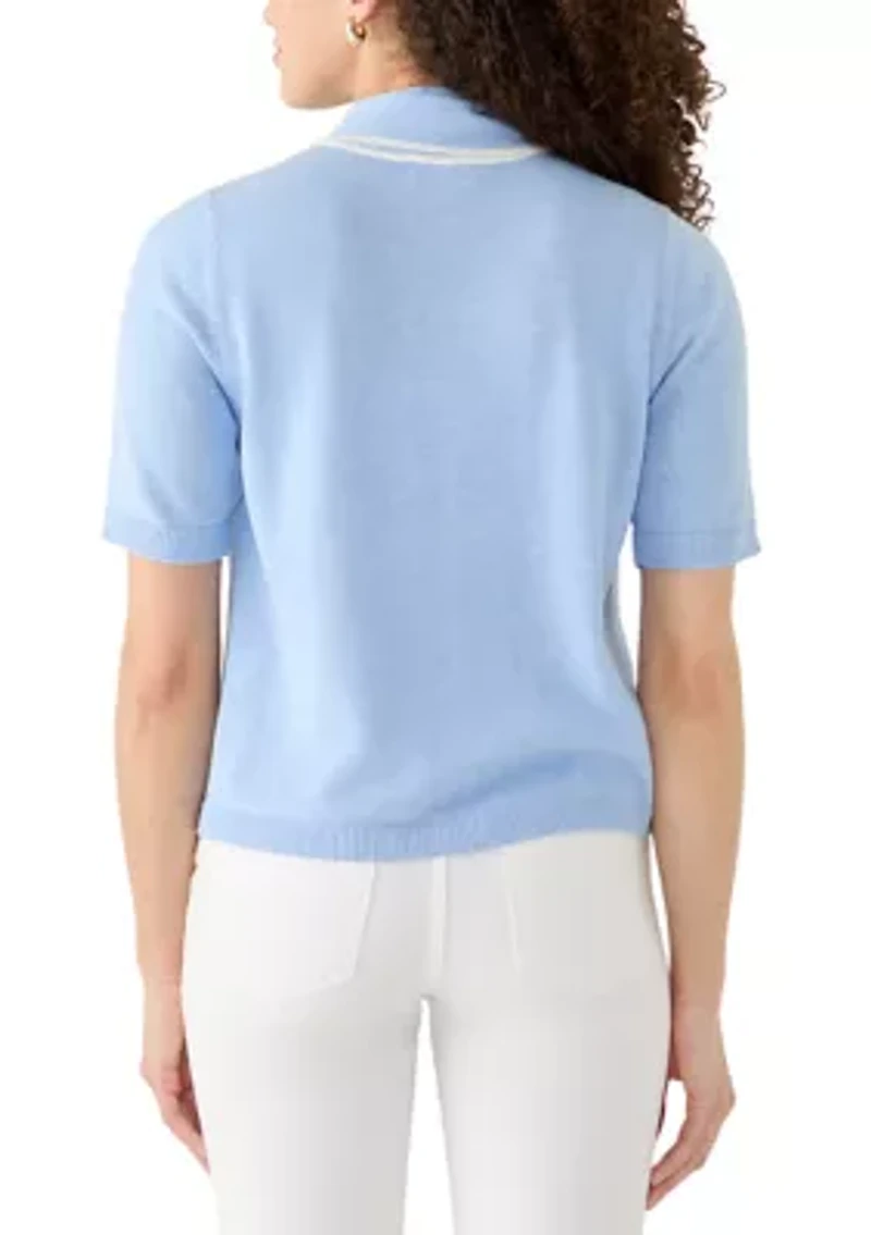 Petite Short Sleeve Pullover Top