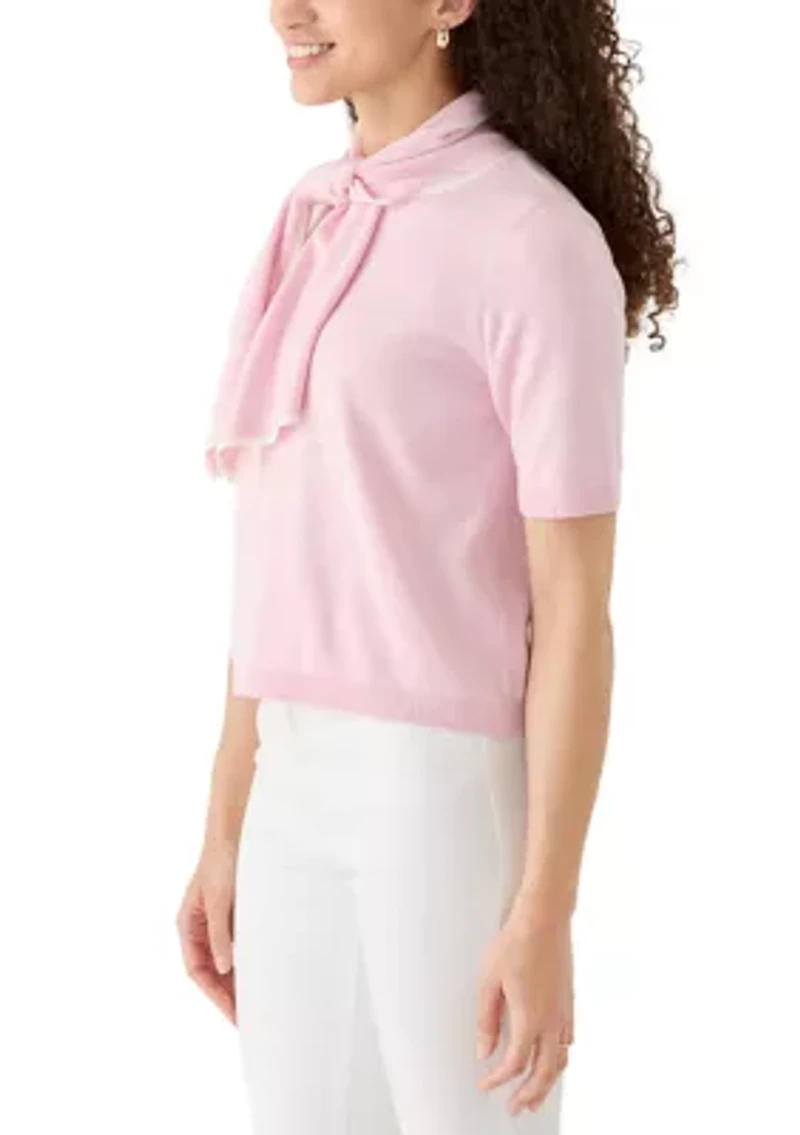 Petite Short Sleeve Pullover Top