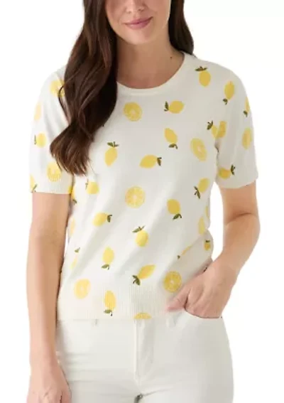 Women's Lemon Print Sweater