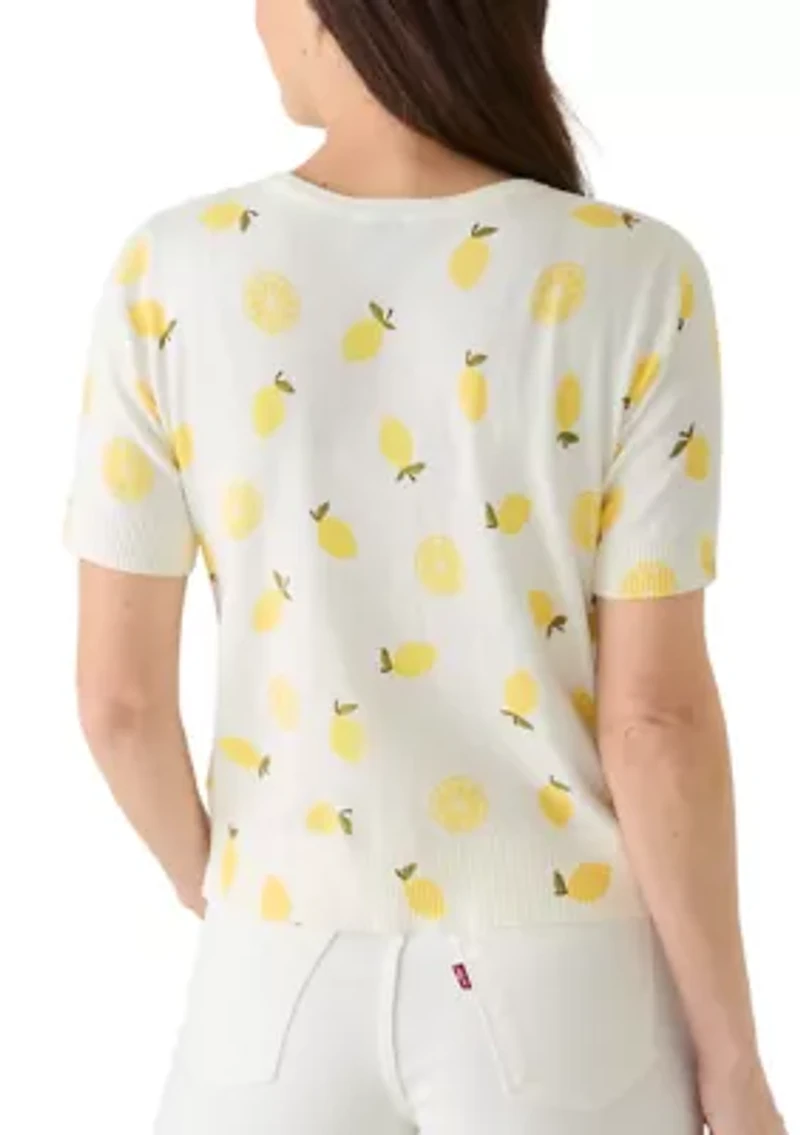 Women's Lemon Print Sweater