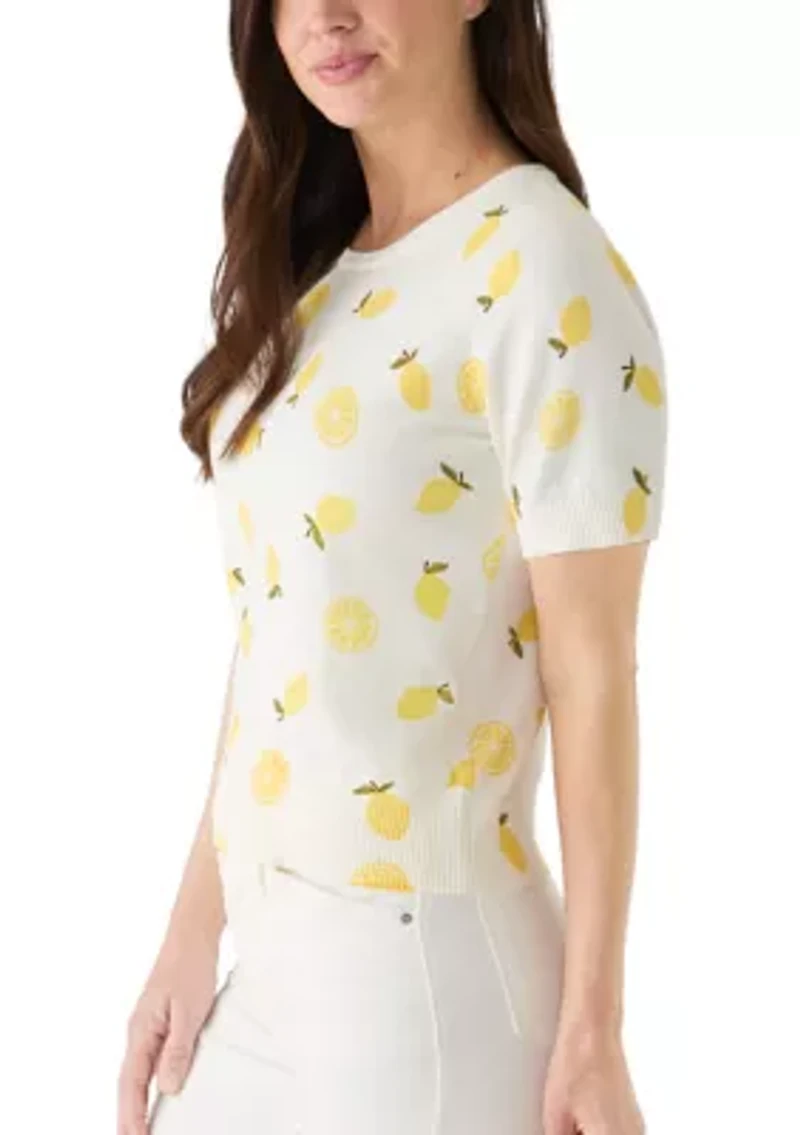 Women's Lemon Print Sweater