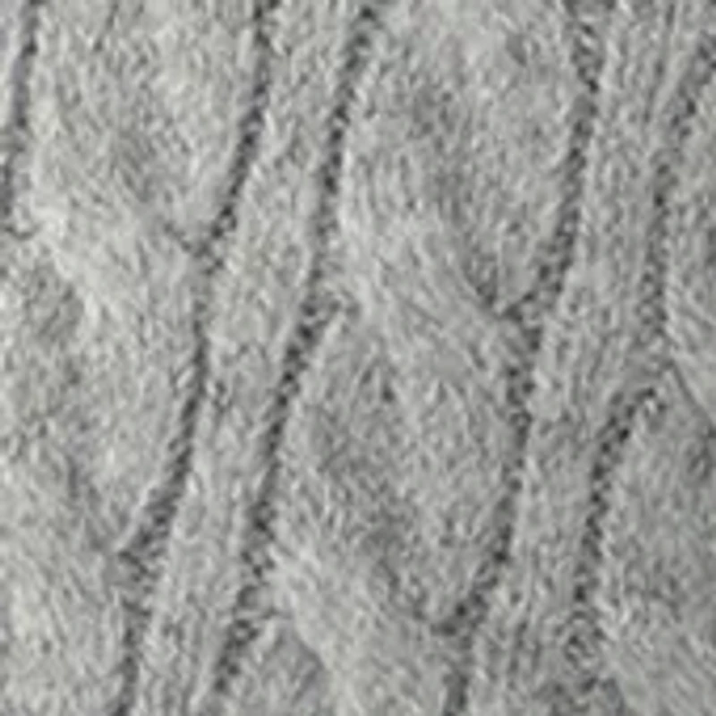 Women's Short Puff Sleeve Embroidered Cable Sweater