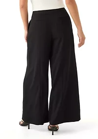 Petite High Rise Single Pleat Pants