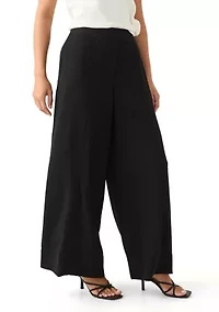 Petite High Rise Single Pleat Pants