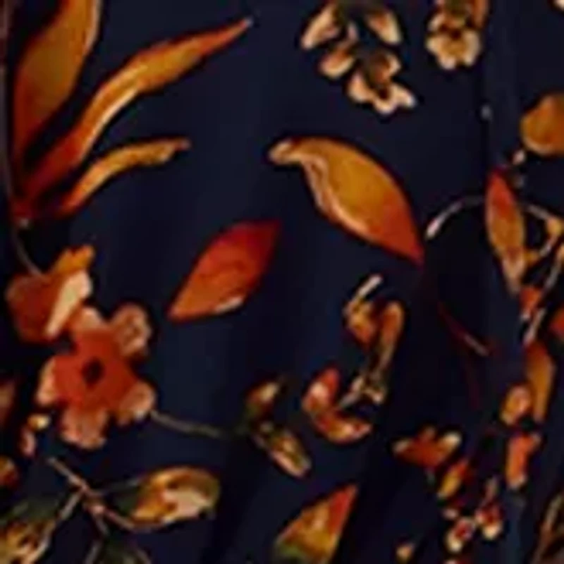 Petite Blouson Sleeve Tie Neck Mini Dress