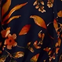 Petite Blouson Sleeve Tie Neck Mini Dress