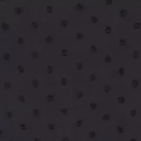 Plus Split Neck Long Sleeve Clip Dot Babydoll Dress