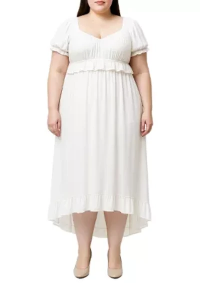 SS Ruffle Waist Maxi Dress