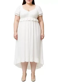 SS Ruffle Waist Maxi Dress