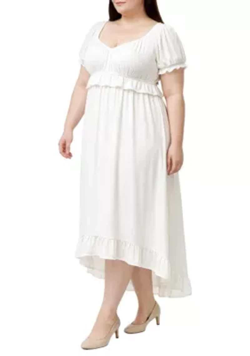 SS Ruffle Waist Maxi Dress