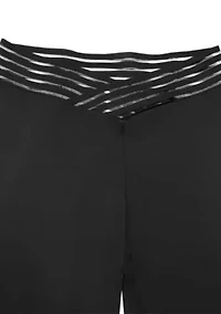 Mesh V-Waistband Palazzo Pants