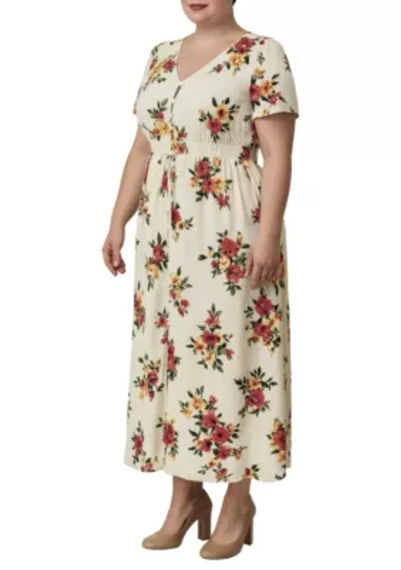 Button Front Maxi Dress