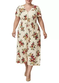 Button Front Maxi Dress