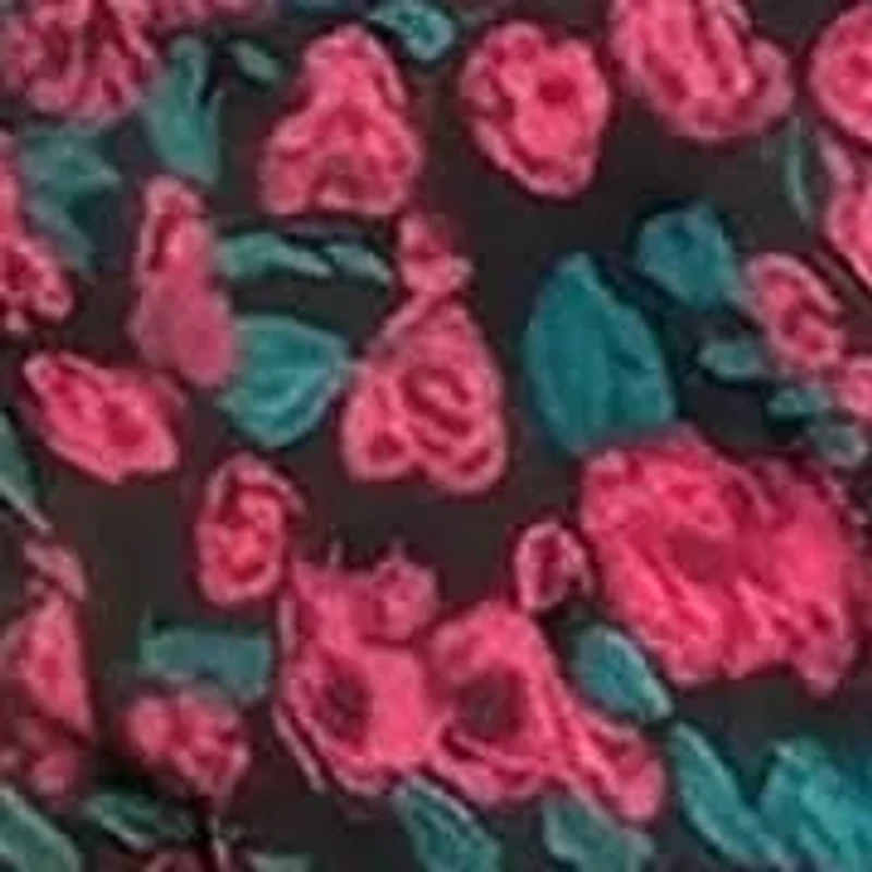 Floral Top Solid Skirt Flutter Sleeve Dress