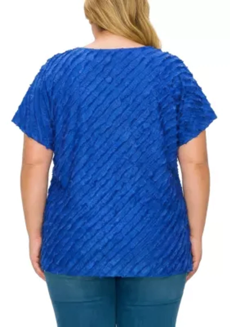 Soloid Ruffle Blouse