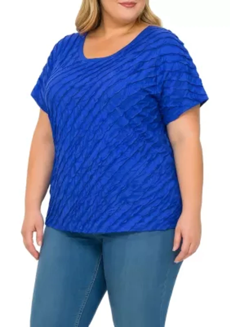 Soloid Ruffle Blouse