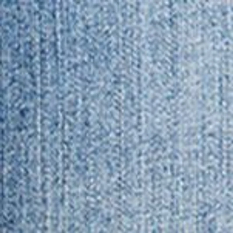 Poetic Justice Plus Women's Curvy Fit Blue Bleach Spots Boyfriend Jeans