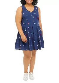 Plus Sleeveless Tiered Dress