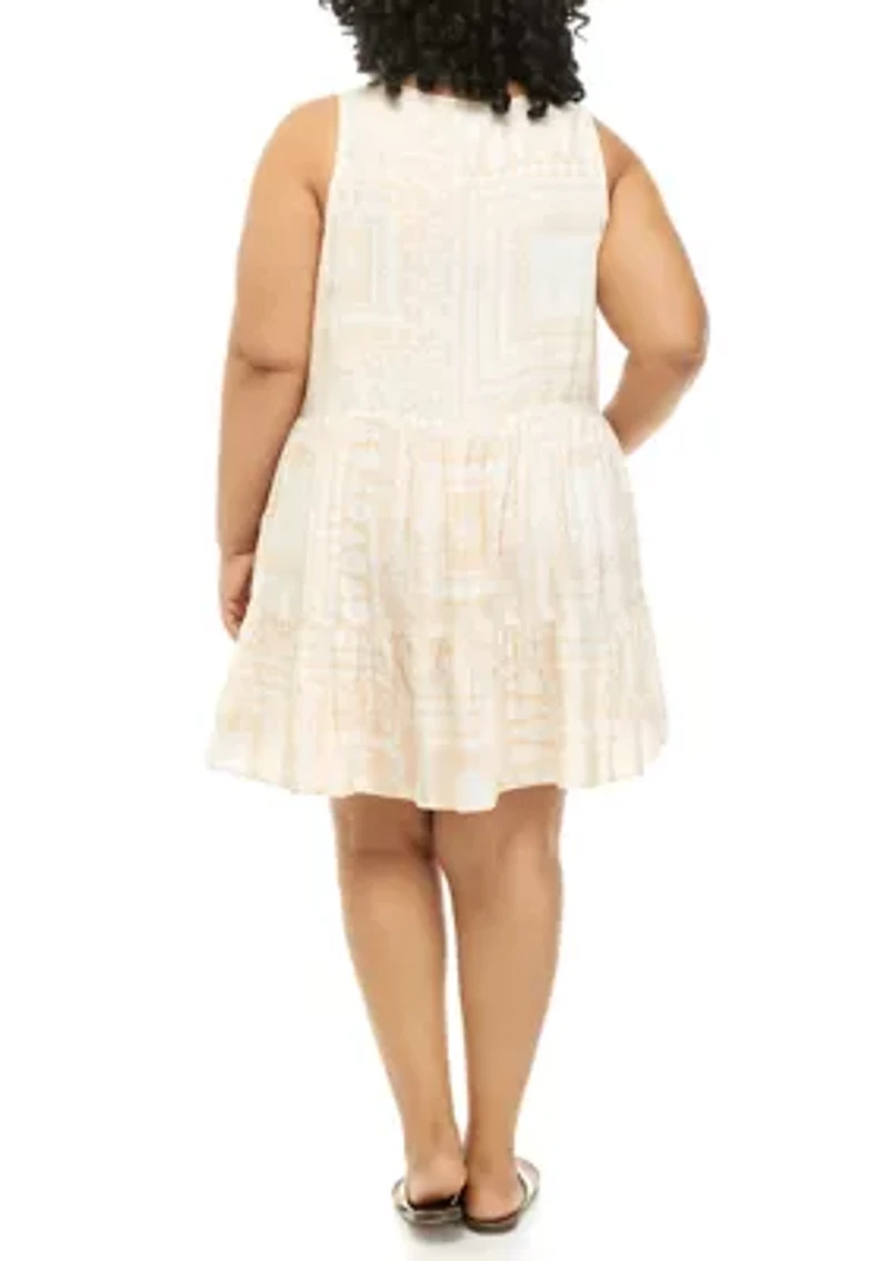 Plus Sleeveless Tiered Dress