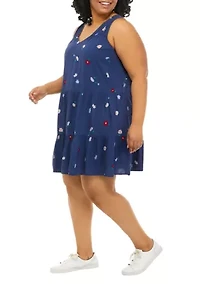 Plus Sleeveless Tiered Dress