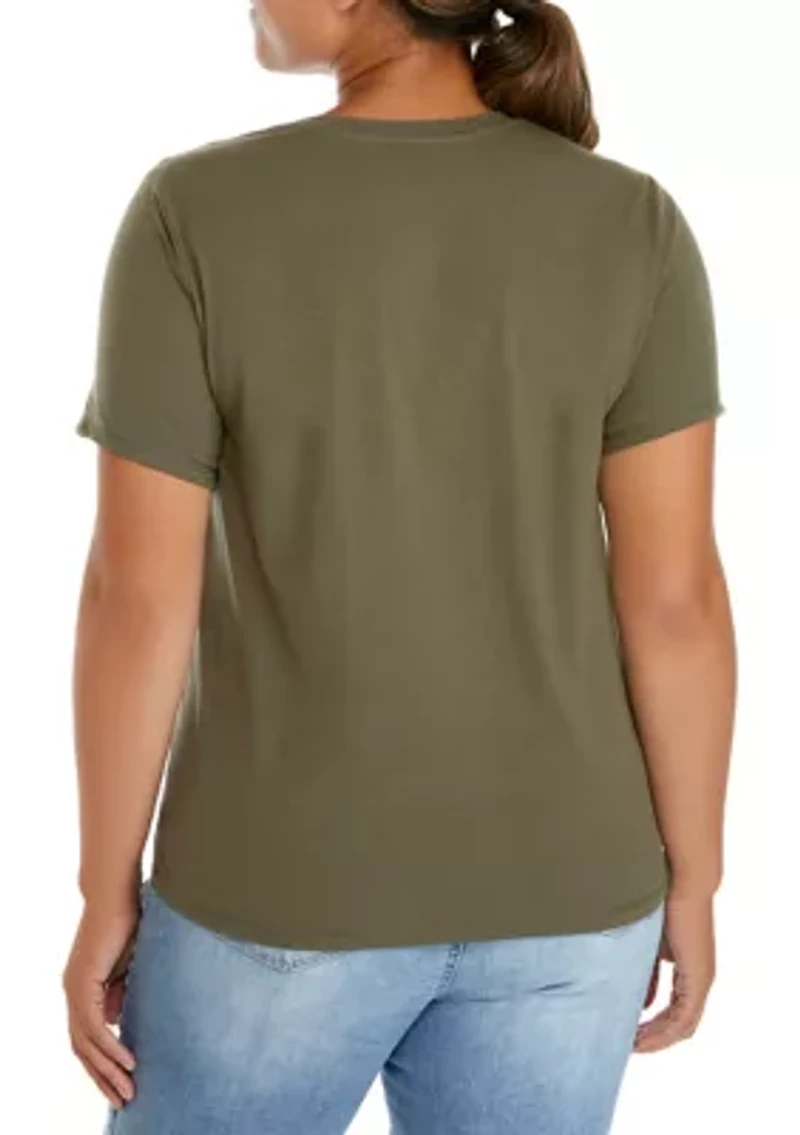 Plus Short Sleeve Vote Graphic T-Shirt