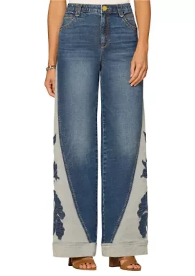 Women's Skyrise Appliqué Flare Jeans