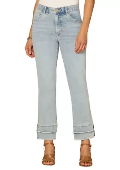 Women's Frayed Kick Flare Ankle Pants