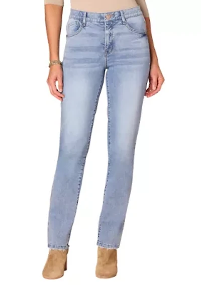 Women's High Rise Straight Leg Jeans