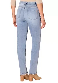Women's High Rise Straight Leg Jeans