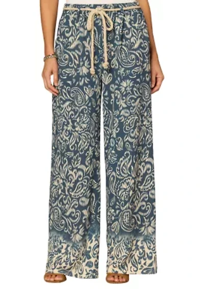 Women's Leisure Skyrise Wide Leg Paisley Pants