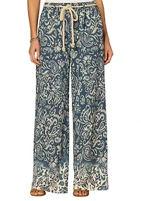 Women's Leisure Skyrise Wide Leg Paisley Pants