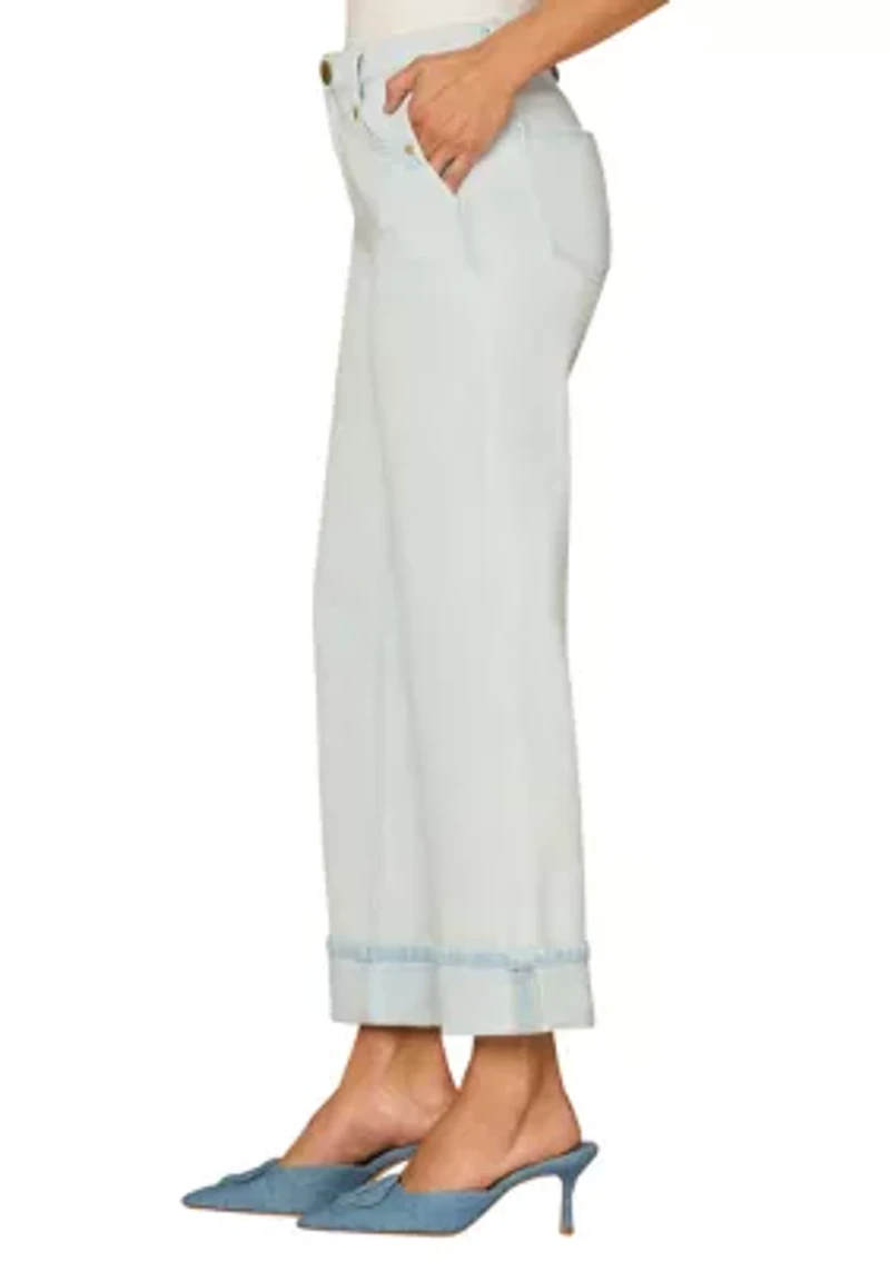 Women's High Rise Cuffed Hem Boyfriend Pants