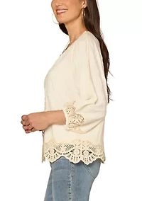Women's Open Front Crochet Jacket